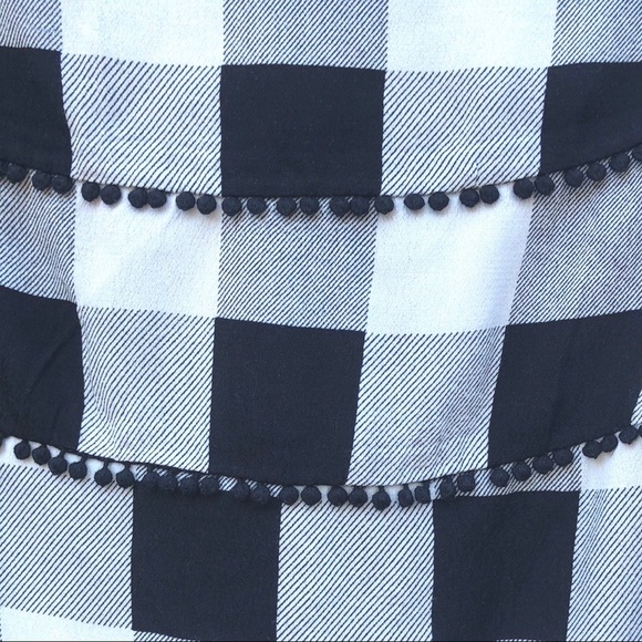 NWT AFRM Womens size XL Blaze Noir Blanc Gingham Plaid knee length skirt - Picture 7 of 8